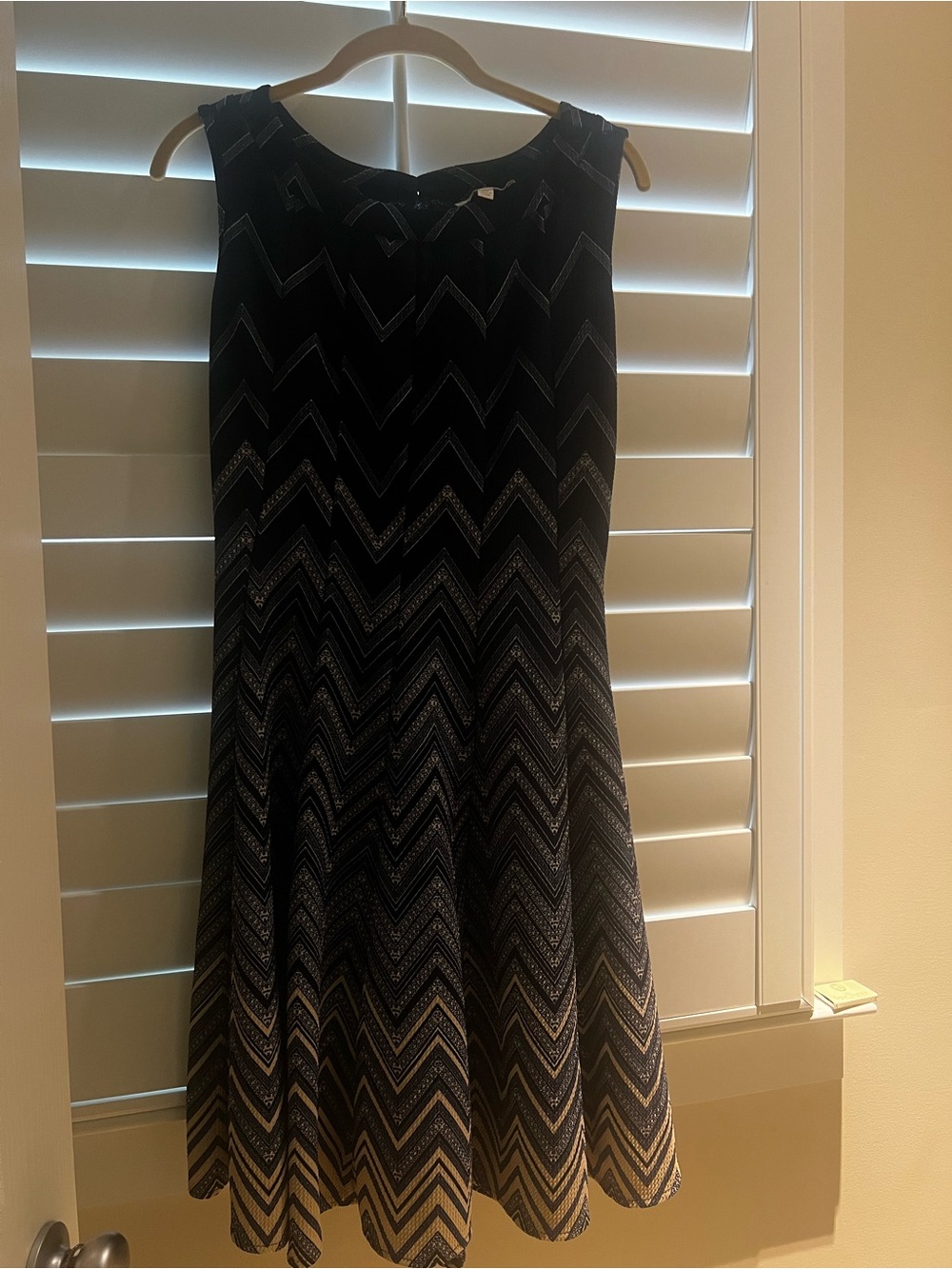 Haani Black Chevron Skater Dress